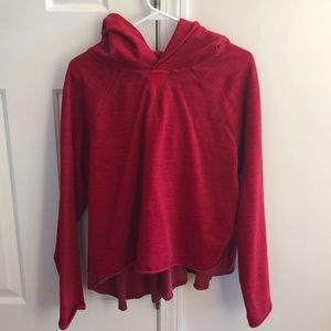 Lululemon mixed media red sweatshirt